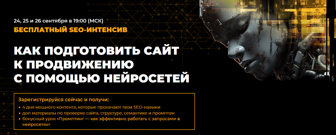 [rush-academy] Как подготовить сайт к продвижению с помощью нейросетей. Тариф Максимум (2024)