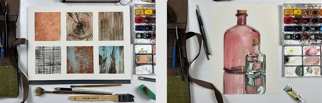 [Дарья Куцаева] [Художник онлайн] Фактуры акварелью (2025)