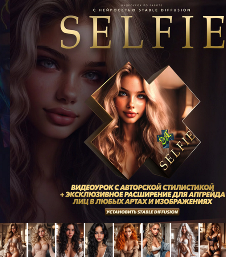 [Max Twain] Selfie. Видеоурок по работе с нейросетью Stable Diffusion (2024)