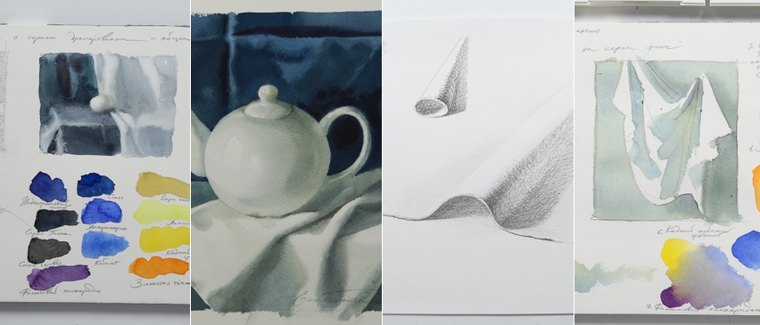 [Елена Базанова] Овалы, керамика, складки, перламутровые серые смеси (2023)