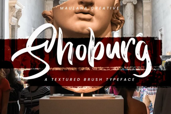 [Fontbundles] Shoburg Textured Brush Typeface (2022)
