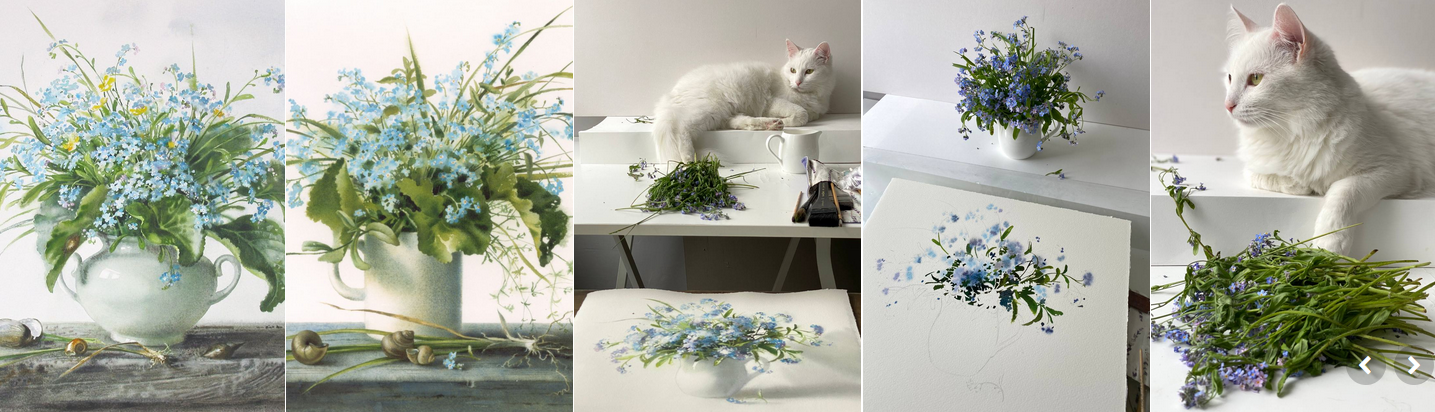 [Елена Базанова] [lectoroom] Букет незабудок акварелью (2022)