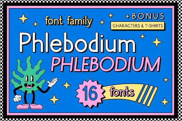 [Creativemarket] Phlebodium display font 80s 90s (2022)
