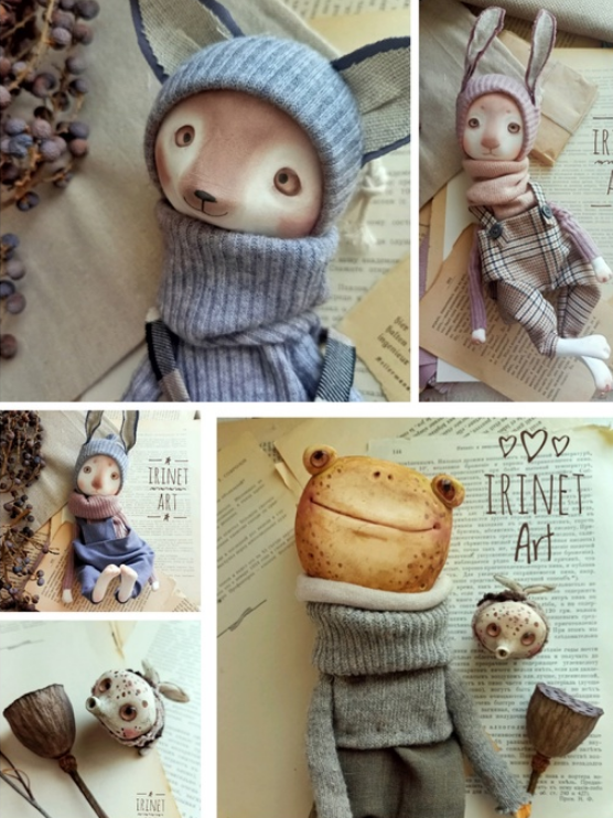 [Irinet Art] [Куклы] Зверушки из самоотвердевающей полимерной глины (2025)