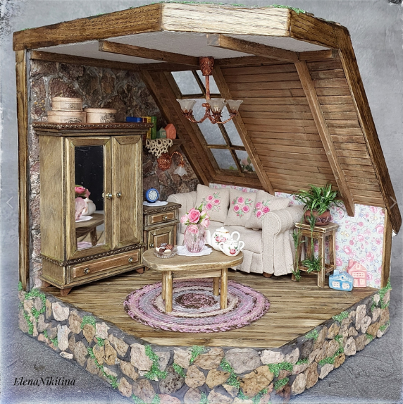 [Елена Никитина] [Elena_House_Mouse] [Куклы] Мастер-класс румбокс "Мансарда" (2023)