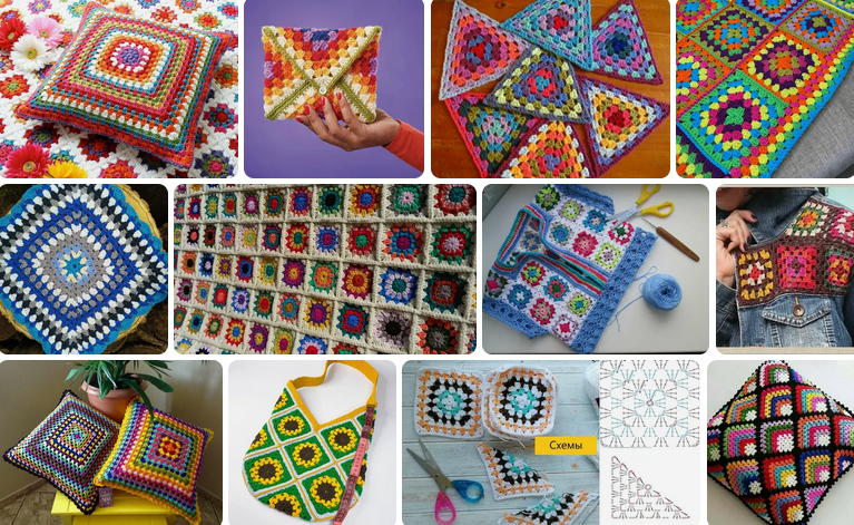 [Оля Серёжина] Закрытая группа на Телеграмм. Изделия из бабушкиного квадрата (2023)
