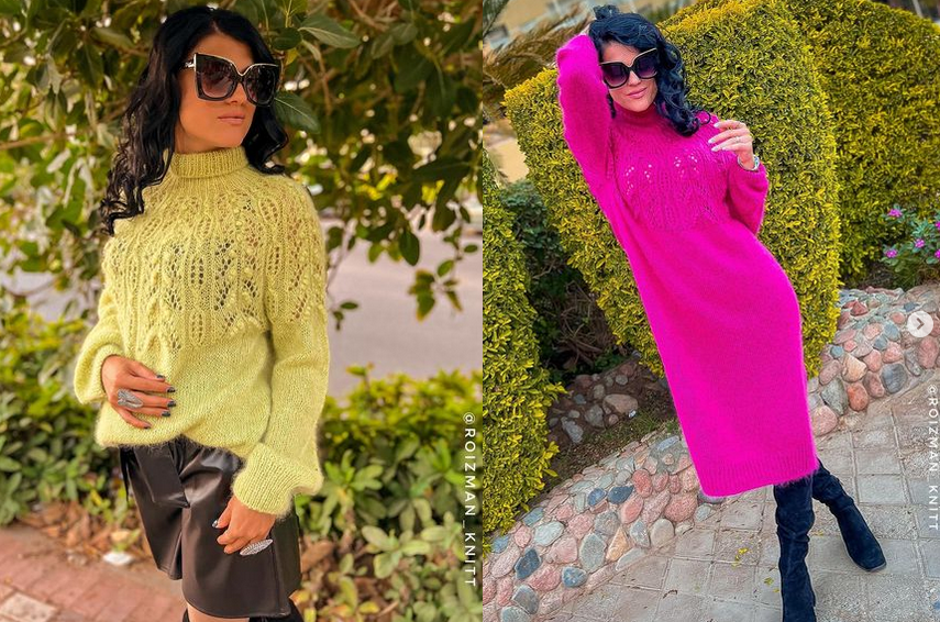 [Анна Ройзман] [roizman_knitt] Свитер-платье Grace_duet (2022)