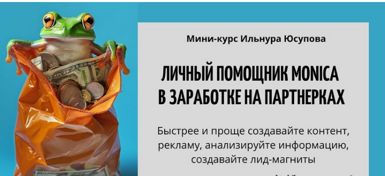 [Ильнур Юсупов] Личный помощник Monica в заработке на партнерках (2025)
