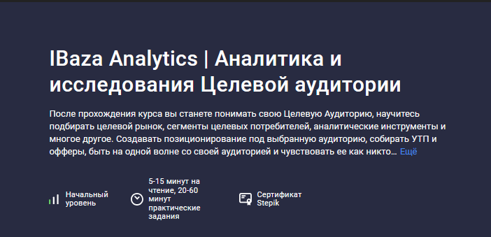 [IBaza EdTech] [Stepik] Аналитика и исследования целевой аудитории (обновление 06.2024)