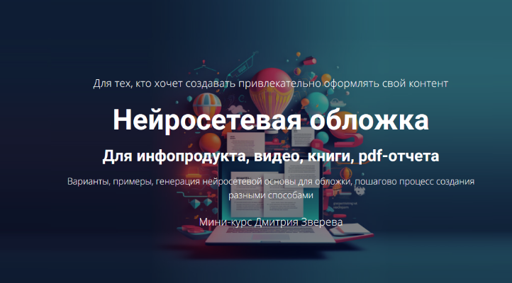 [Дмитрий Зверев] Нейросетевая обложка. Тариф Мини-курс по обложкам (2025)