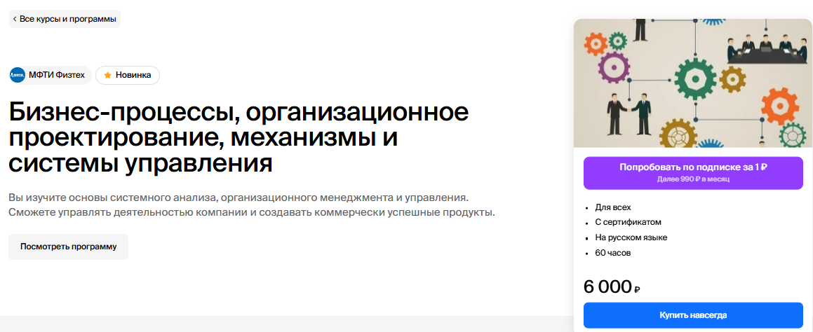 [Академика] Бизнес-процессы, организационное проектирование, механизмы и системы управления (2024)
